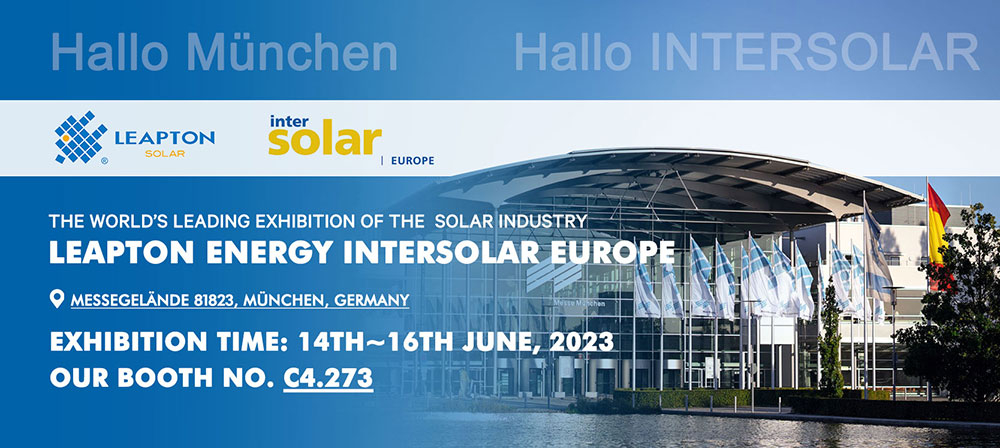 Leapton Energy will attend Intersolar europe 2023