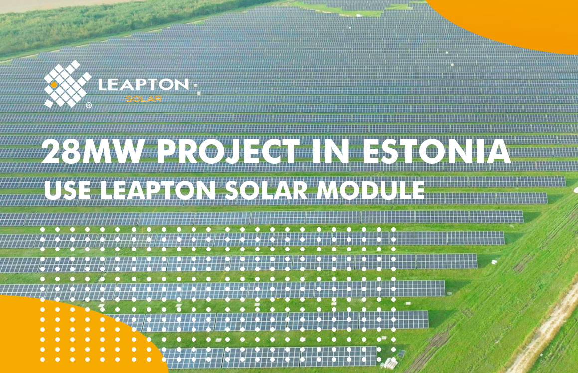 Proyecto solar de 28 MW en Estonia con módulo solar leapton